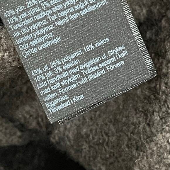 All Saints Wool Blend Brown Cropped Turtleneck Sweater Size Small - Picture 6 of 7